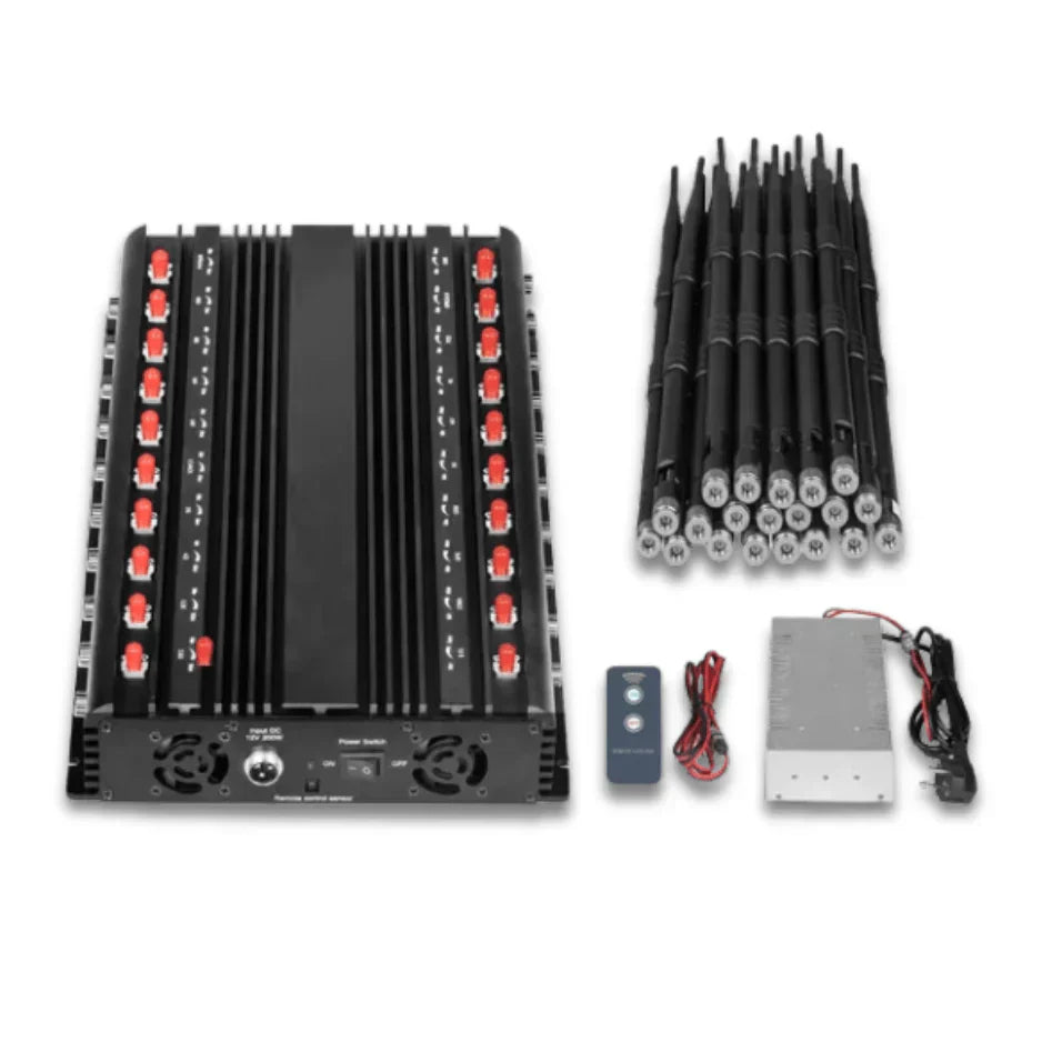 Ultra-powerful 20-antenna jammer with remote control