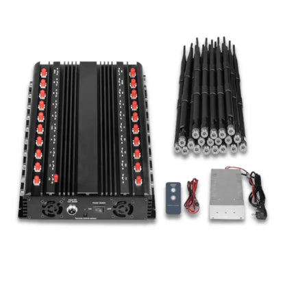 Ultra-powerful 20-antenna jammer with remote control